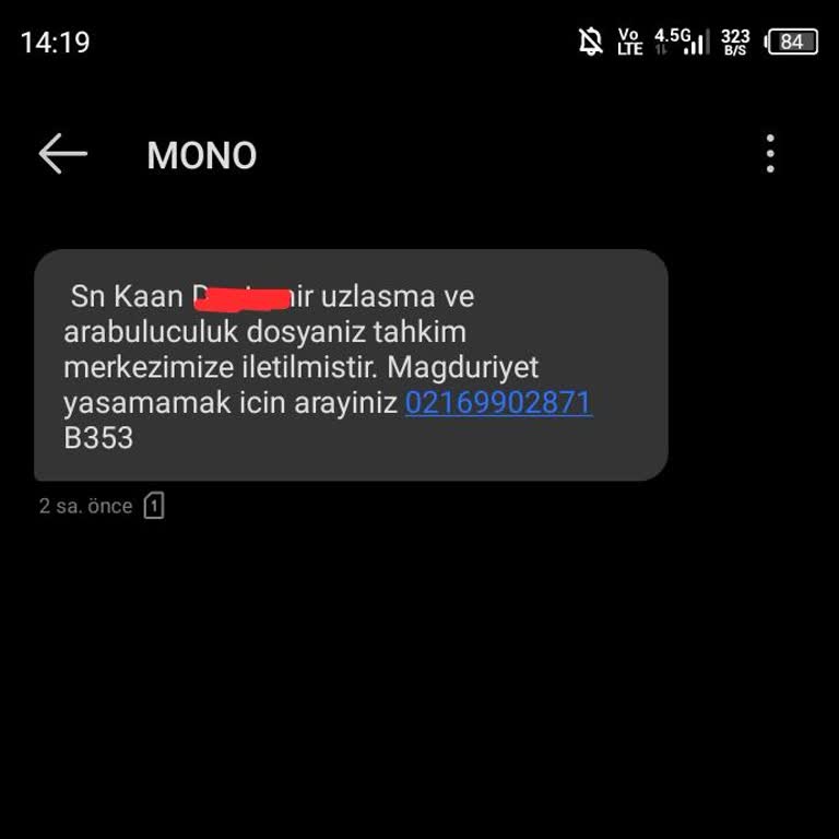 Yanıltıcı SMS: Bilgim Dışında Arabuluculuk Talebi