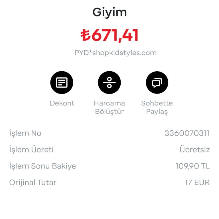 Papara Kartımdan İzinsiz Alışveriş Şoku