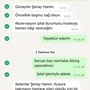 Rezervasyon İptali Sonrası İade Sorunu