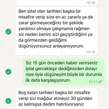 Rezervasyon İptali Sonrası İade Sorunu