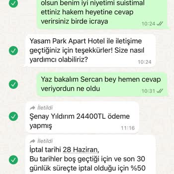 Rezervasyon İptali Sonrası İade Sorunu