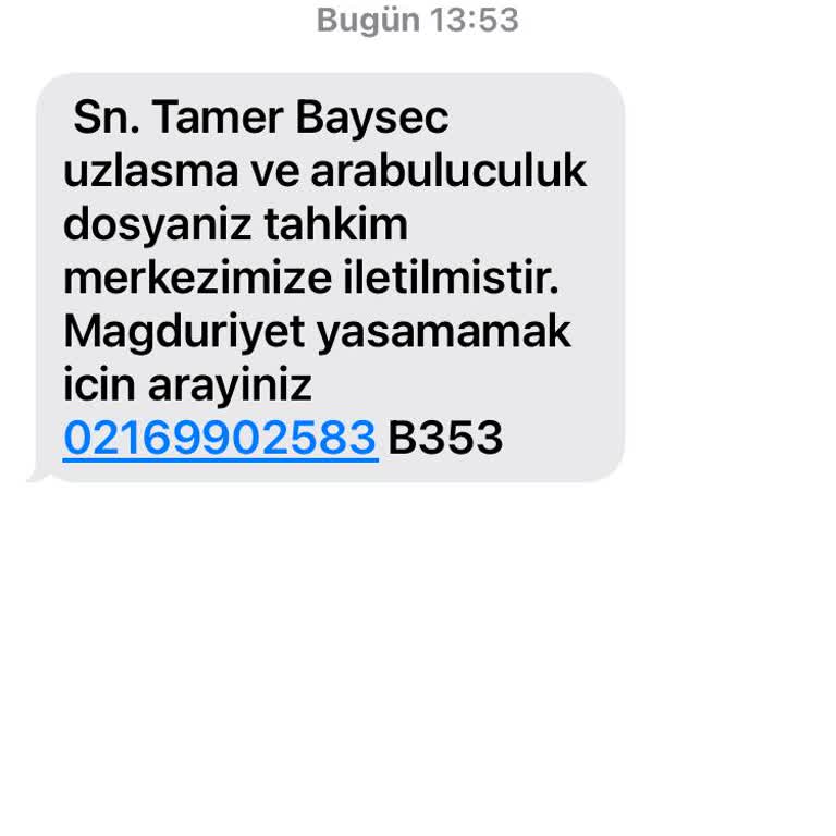 Yanıltıcı Uzlaşma Mesajı Hakkında Şikayet