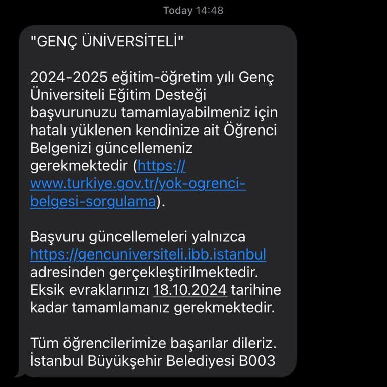 İBB Burs Başvuru Güncelleme Sorunu