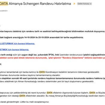 Vize Randevu Sorunu: Aile Listesi Eksikliği