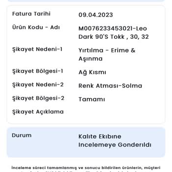 Mavi'nin Müşteri Memnuniyetsizliği