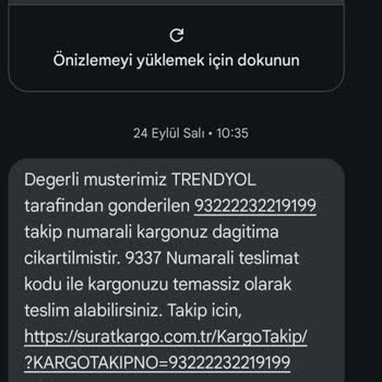 Sürat Kargo ile Yaşanan Teslimat Sorunu