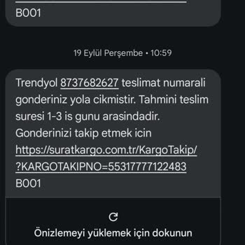 Sürat Kargo ile Yaşanan Teslimat Sorunu
