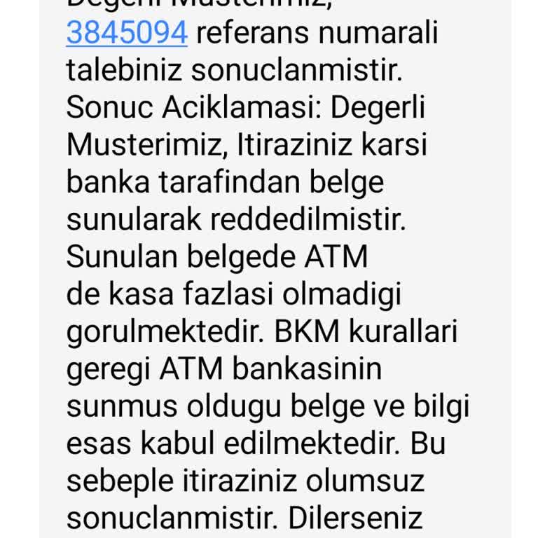 ATM'de Kalan Para ve İade Sorunu