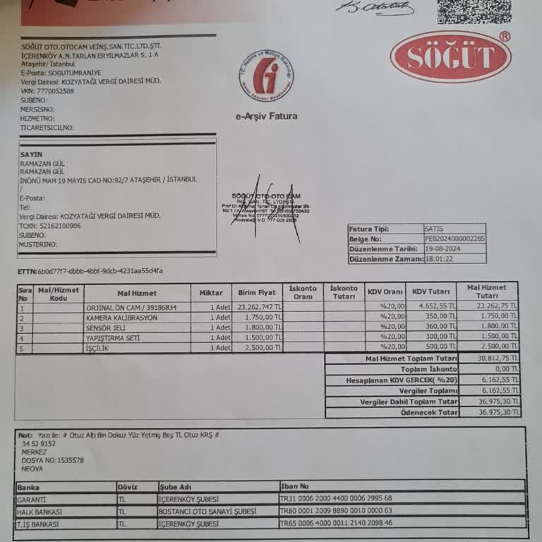 Neova Sigorta'nın Cam Değişiminde Yetersiz Ödemesi