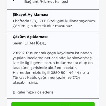 Kablo Net ve Kablo TV Hizmetinde Sürekli Sorunlar ve Çözüm Eksikliği