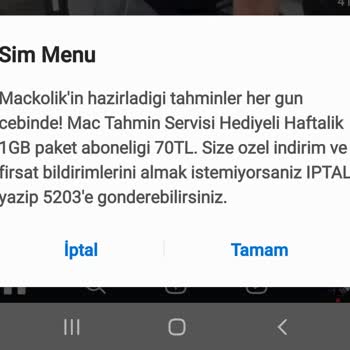 Vodafone'dan İstenmeyen SMS ve Sim Menü Bildirimleri Sorunu