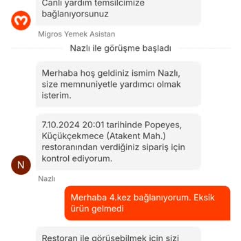 Eksik Sipariş ve Yanıltıcı Bilgilendirme Sorunu