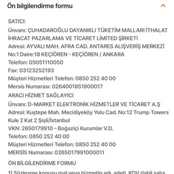 Çuhadaroğlu Tüketim Malları Yanlış Ürün Gönderimi Ve Satıcı İletişim Sorunu