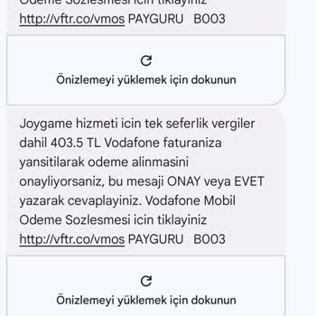 Onaysız 1400 TL'lik Vodafone Fatura Şoku