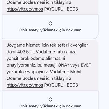 Onaysız 1400 TL'lik Vodafone Fatura Şoku