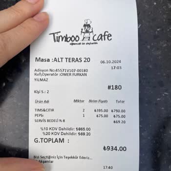 Kafede Alınan Servis Bedeli Hakkında Şikayet