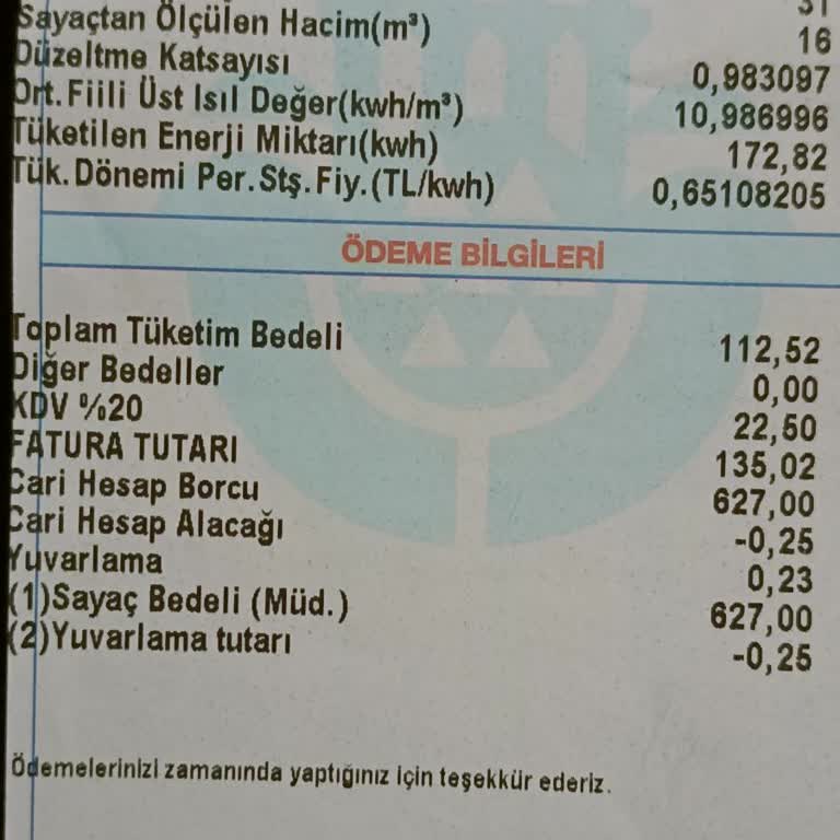 Doğalgaz Faturasında Anlam Veremediğim Yüksek Borç