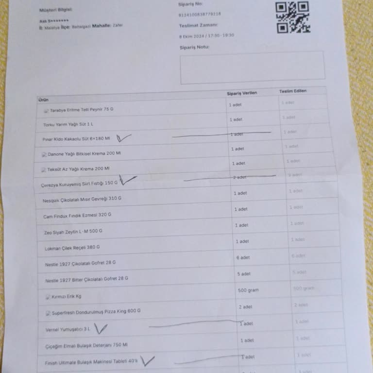 A101 Kapıda Uygulamasında Eksik Ürün Sorunu ve Yetersiz Müşteri Hizmeti