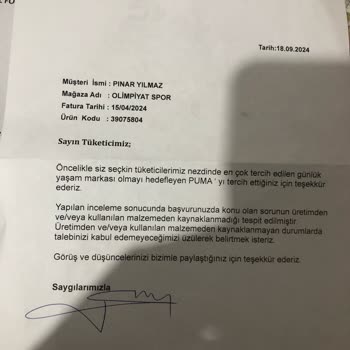 Puma Ayakkabı Kalitesi ve Müşteri Hizmetleri Hayal Kırıklığı