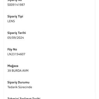Atasun Optik'te Geciken Lens Teslimatı ve Müşteri Mağduriyeti