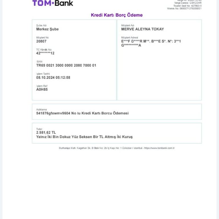 Banka Politikasıyla Bilgim Dışında Çekim Yapılması