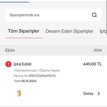 Sipariş İptali ve Bilgilendirme Eksikliği