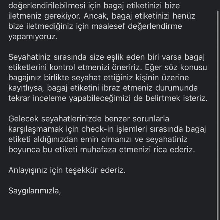 Kayıp Valiz ve Yetersiz Hizmet: THY ile Hayal Kırıklığı