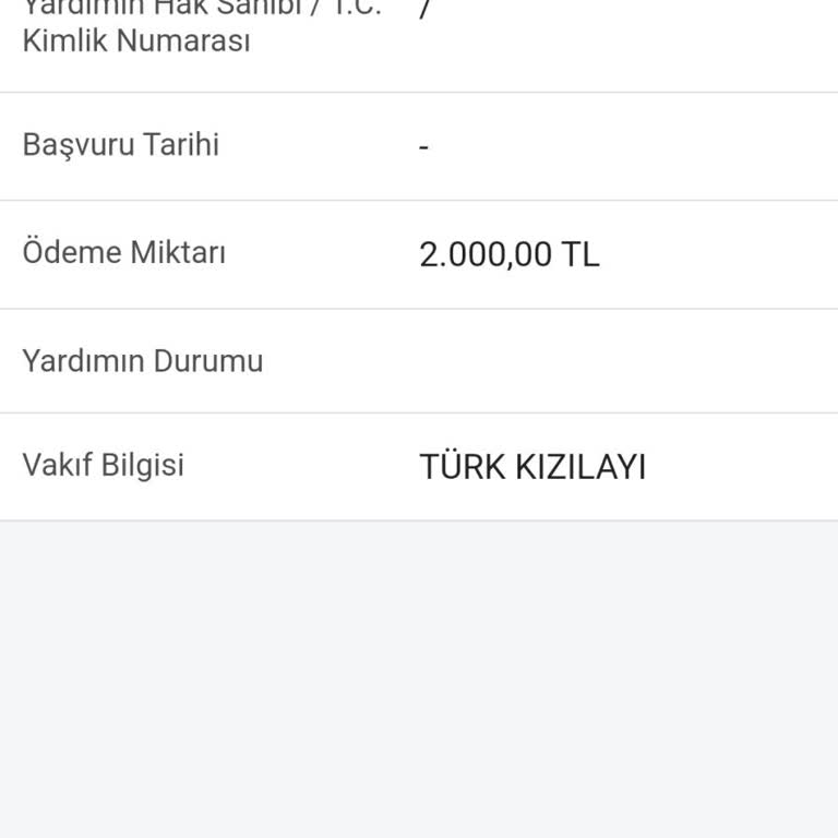 Türk Kızılay Yardım Başvurumun Durumu Belirsiz