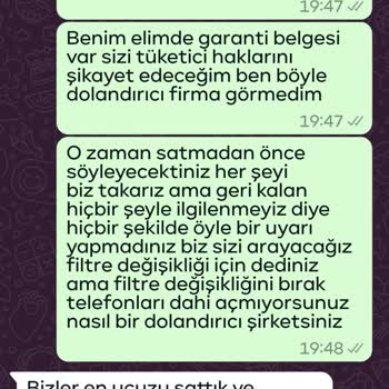 Su Arıtma Firmasının Söz Verdiği Hizmeti Sunmaması