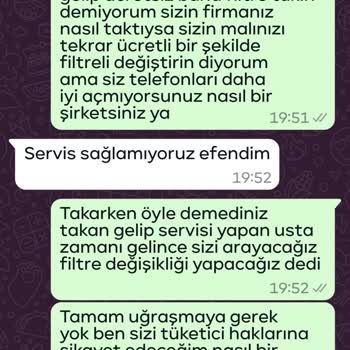 Su Arıtma Firmasının Söz Verdiği Hizmeti Sunmaması