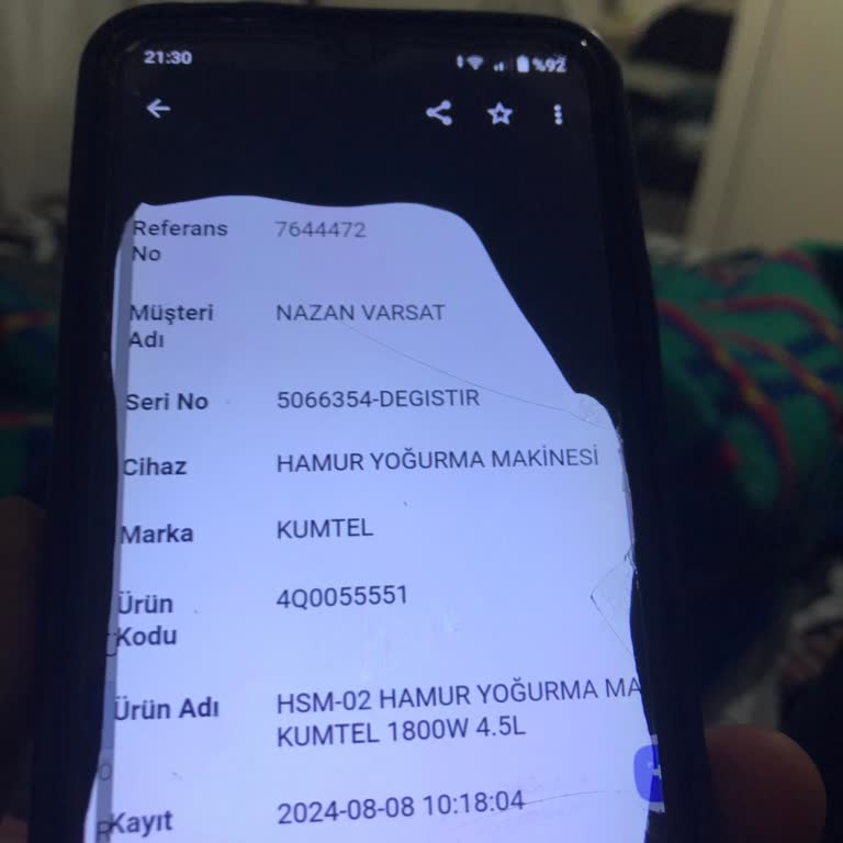 Kumtel Hamur Makinesi Parça Bekleme Sorunu