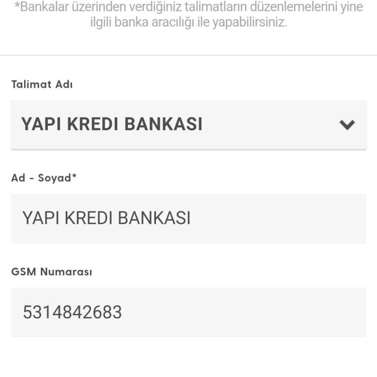 Otomatik Ödeme Talimatı Sorunu