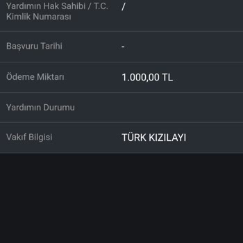 Türk Kızılay Yardım Bilgilerindeki Anlaşılmazlık