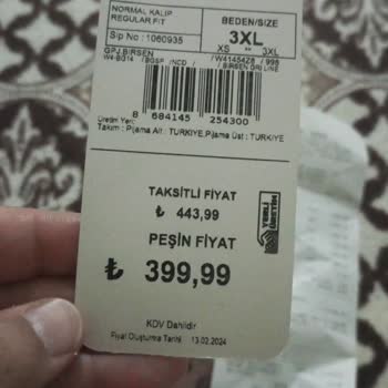 Etiket ve Fiş Fiyatı Arasındaki Tutarsızlık