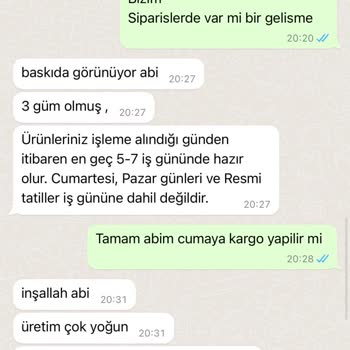 Sipariş Sorunu ve İletişim Eksikliği