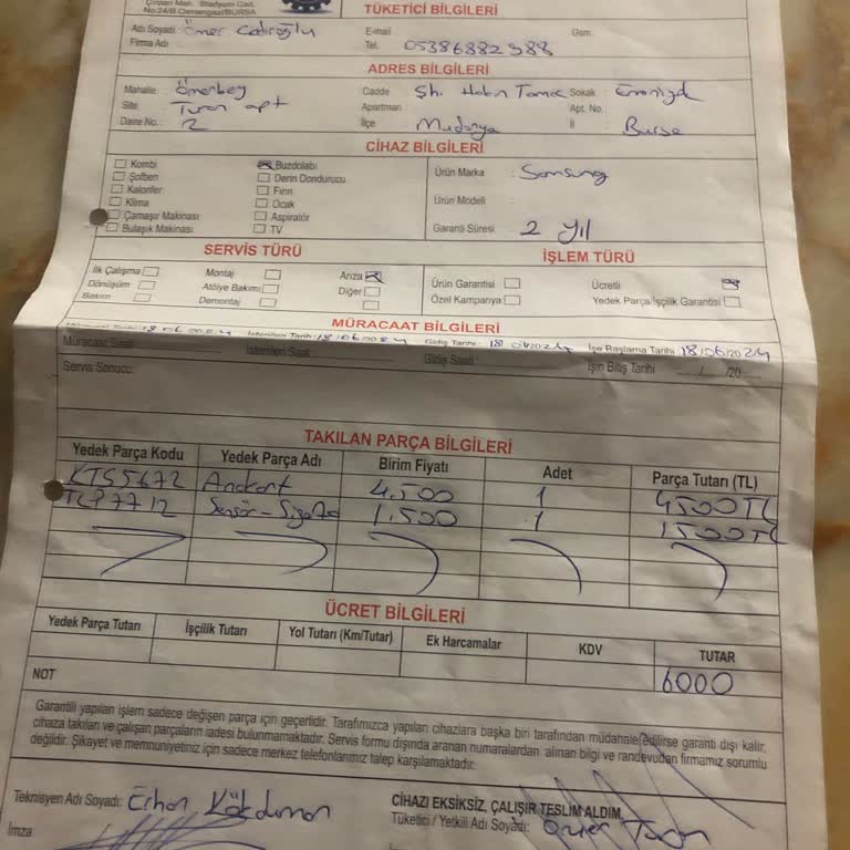 Samsung Buzdolabı Sorunu ve Yetersiz Servis Hizmeti