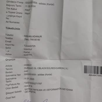 Adidas Ayakkabıda Kalite Sorunu ve Yetersiz Müşteri Hizmeti