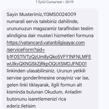 Vatan Bilgisayar'da Garanti Süreci Mağduriyeti