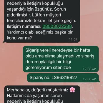 Sipariş Bilgisi Eksikliği ve İletişim Sorunu