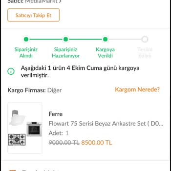 Eksik Gönderilen Ankastre Set Hayal Kırıklığı