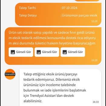 Eksik Gönderilen Ankastre Set Hayal Kırıklığı