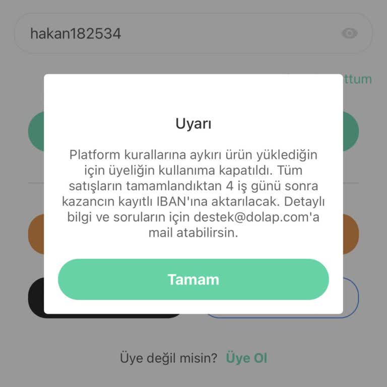 Dolap Hesabımın Yeniden Açılması İçin Yardım Talebi