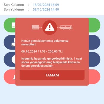 Ekomobil'de Yükleme Sorunu: Kartta Bakiye Yok!
