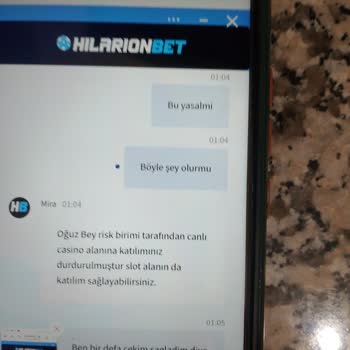 Hilarionbet sitesinde oyun kısıtlaması ve para kaybı