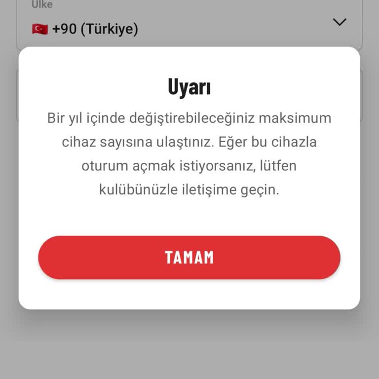 Macfit Hesabına Giriş Sorunu: Cihaz Sınırı Uyarısı