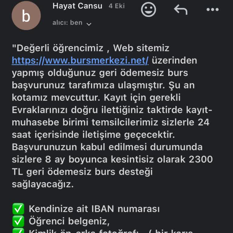 Burs Vaadiyle Kişisel Bilgilerimin Güvenliği Tehlikede