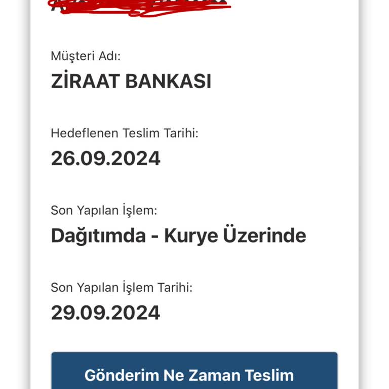 Ziraat Bankası Kart Teslimatında AGT Kurye Sorunu