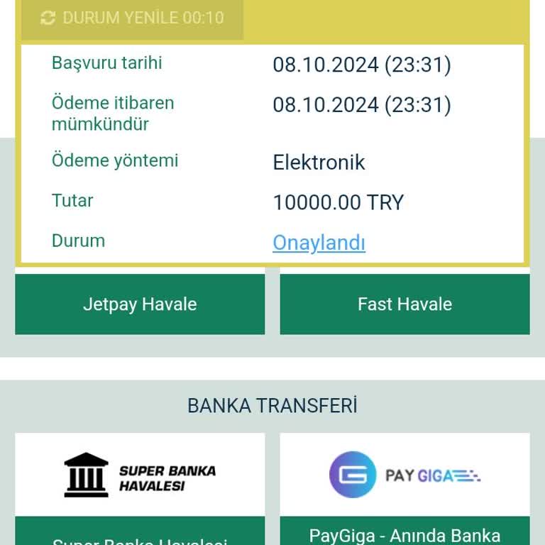 Çekim Talebine Yanıt Yok!