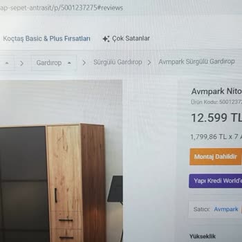 Montaj Dahil Gardırop Hizmeti Sorunu