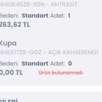 Sipariş İptali ve Stok Bilgisi Sorunu